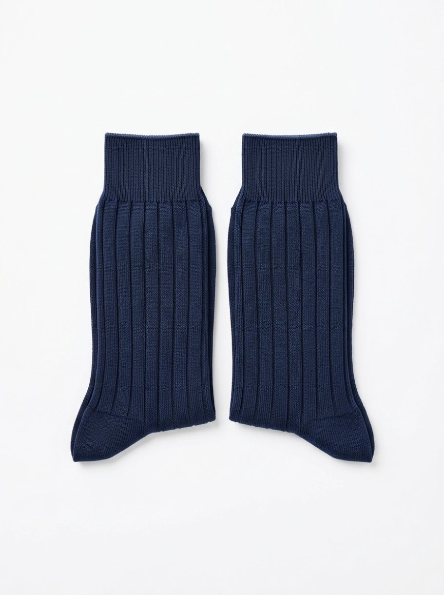Heritage Mercerized Ribbed Socks